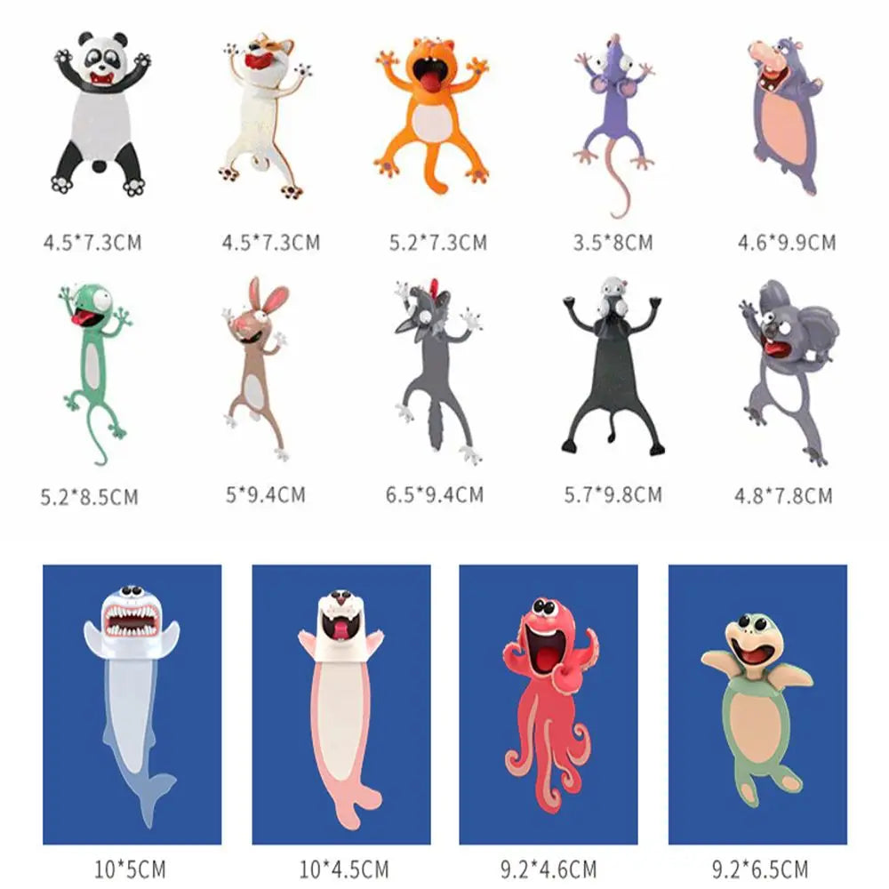 3D Kids' Cartoon Marker Bookmarks Creative Stationery for Kids Little Artist Drawing Hub