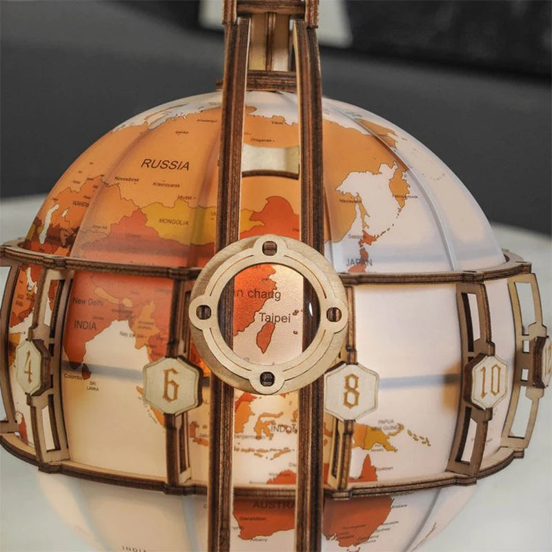 3D Luminous LED Wooden Puzzle Globe for Kids and Teens Little Artist Hub