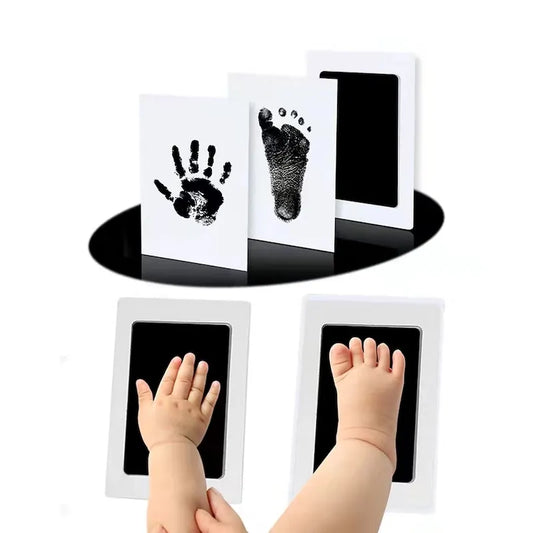 Newborn Baby DIY Hand And Footprint Kit Ink Pads Photo Frame Handprint Toddlers Souvenir Accessories Safe Clean Baby Shower Gift Little Artist Drawing Hub