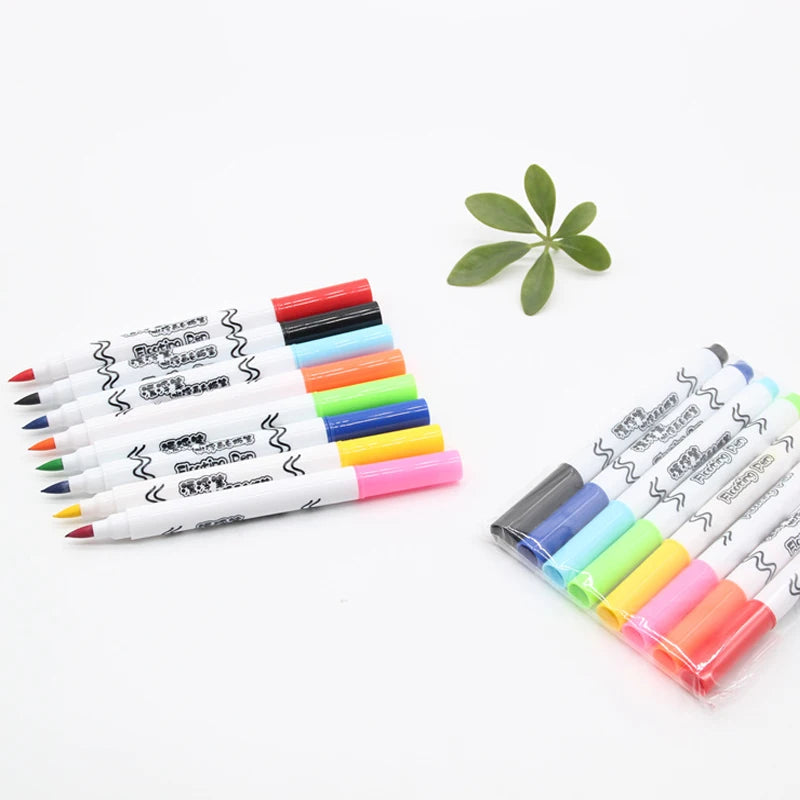 Magical Water Colorful Painting Floating Ink Pen Doodle Kids Toys Little Artist Drawing Hub