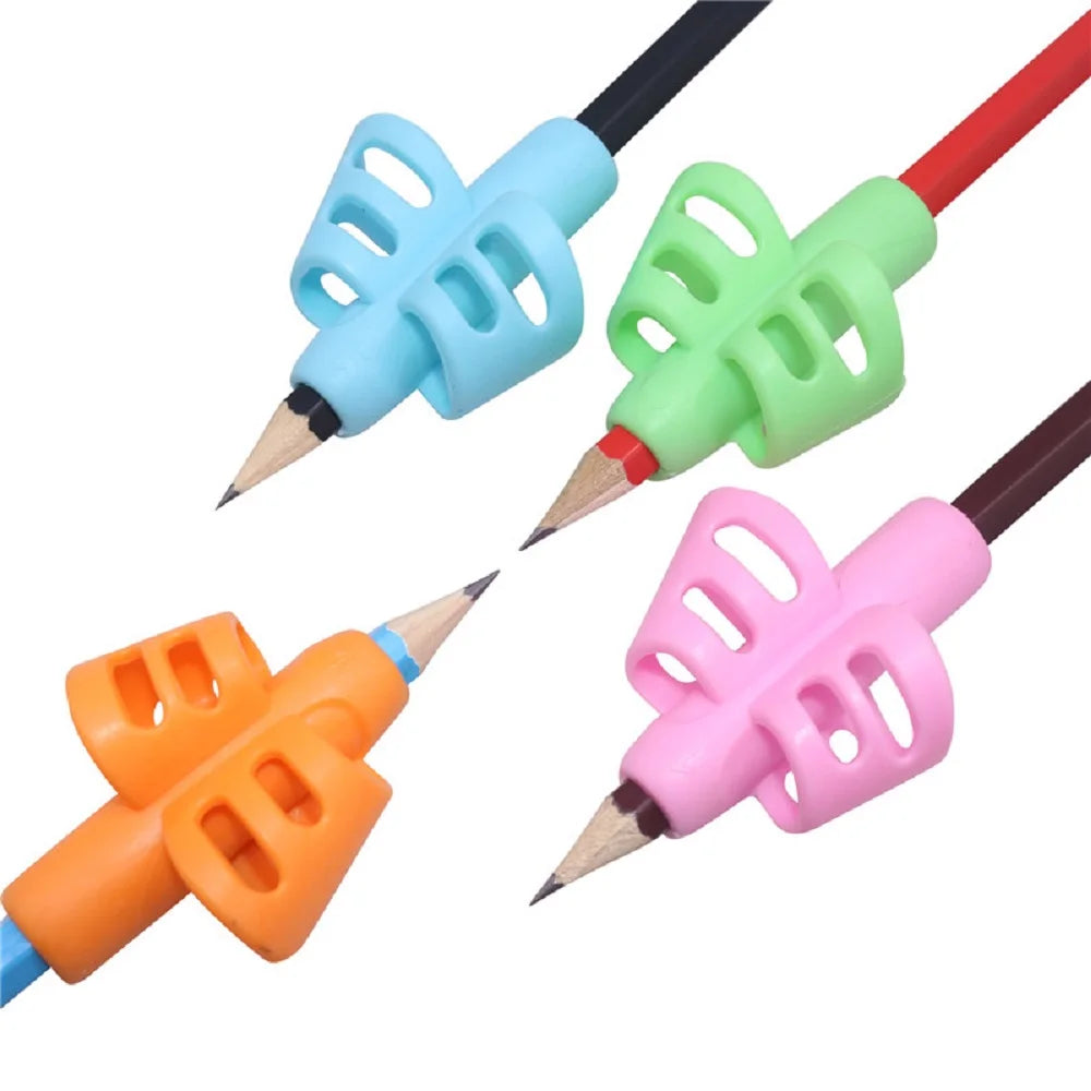 Kids Writing Pencil Pen Holder Learning Practice Silicone Pencil Grips for Kids Handwriting Posture Correction Little Artist Drawing Hub