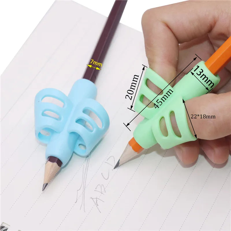 Kids Writing Pencil Pen Holder Learning Practice Silicone Pencil Grips for Kids Handwriting Posture Correction Little Artist Drawing Hub