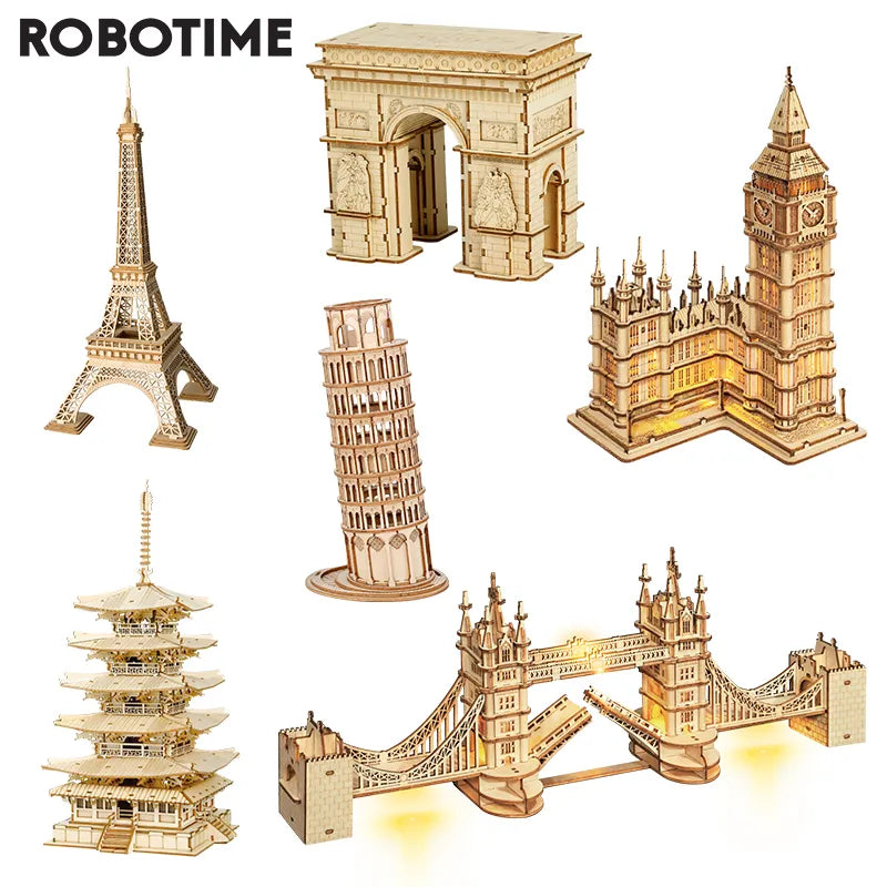 3D Wooden Puzzle Building Models Kids Toys Little Artist Hub