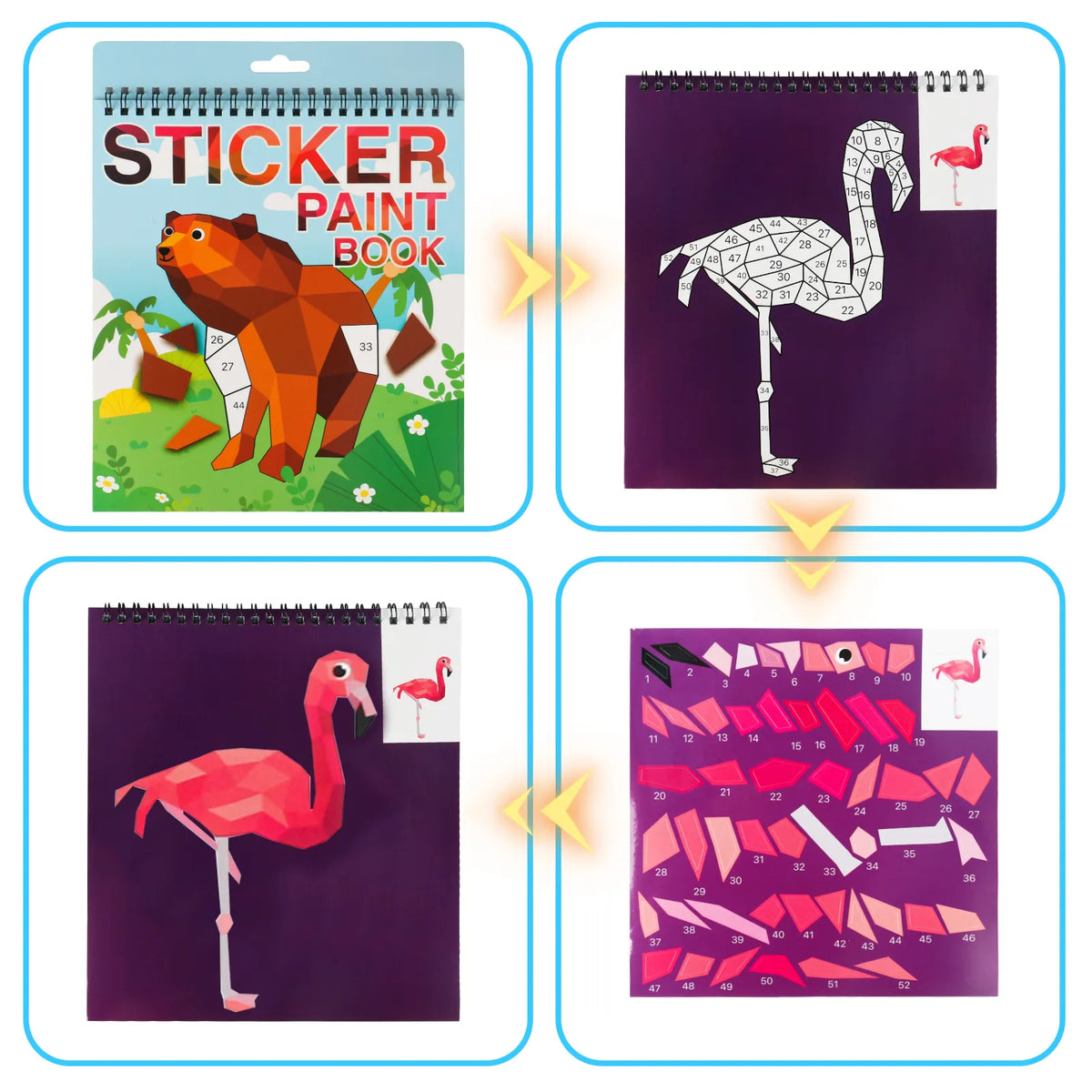 Sticker Boolets Sticker Books for Kids Sticker by Numbers Booklets – Little Artist World